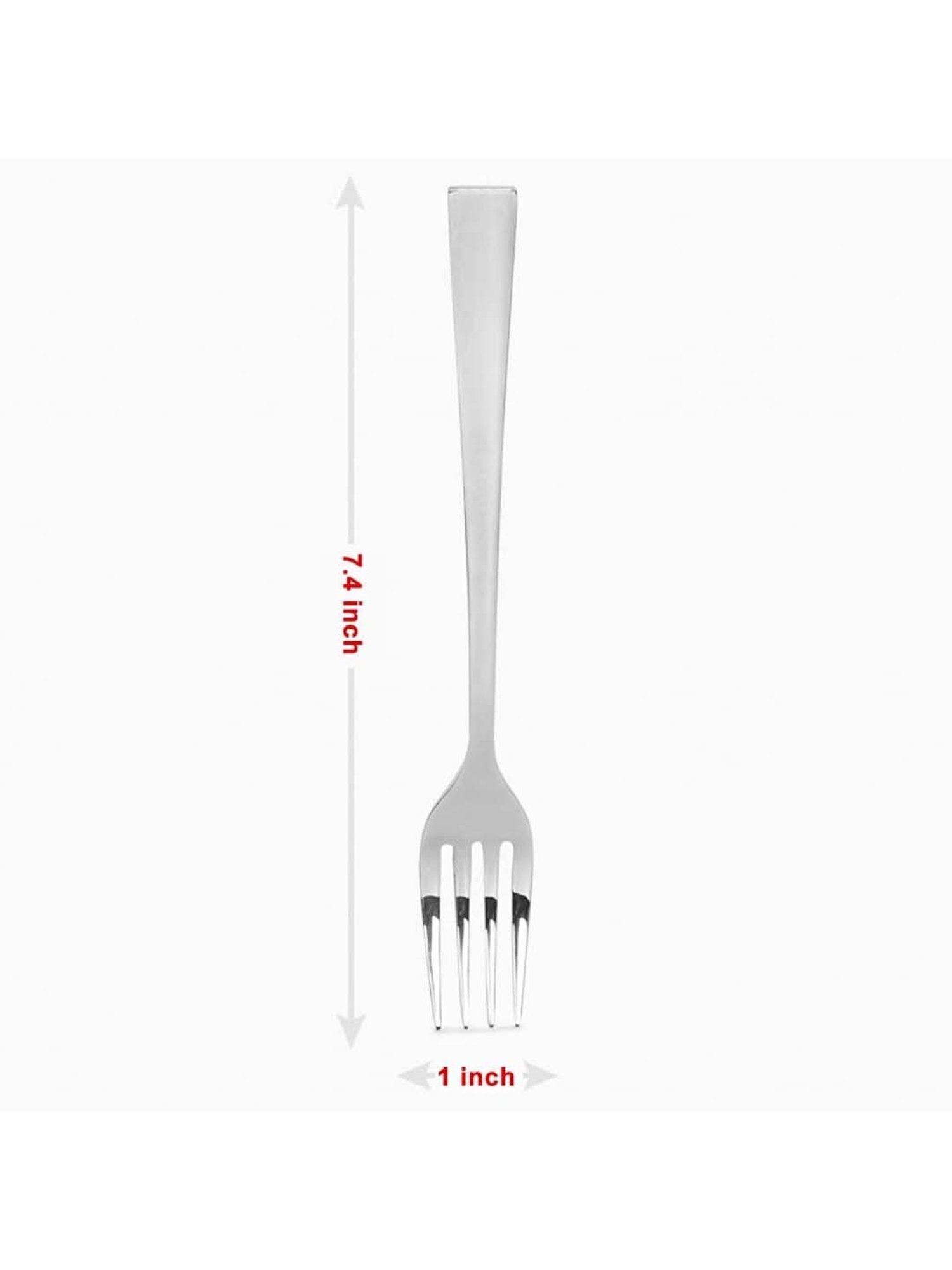 FnS Venice Silver Stainless Steel Dinner Fork - Set of 6