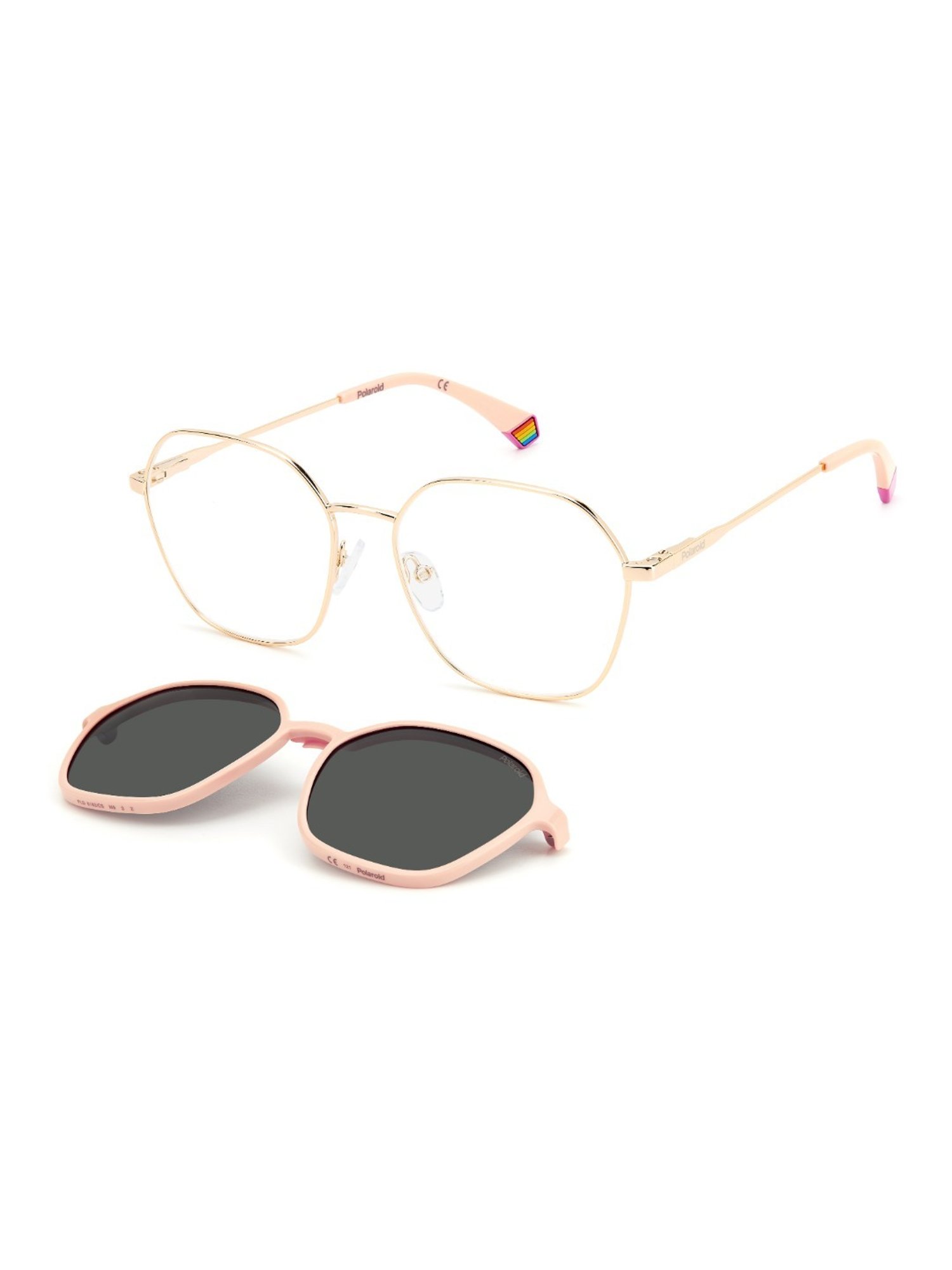 Polaroid Pink Geometric Unisex Sunglasses