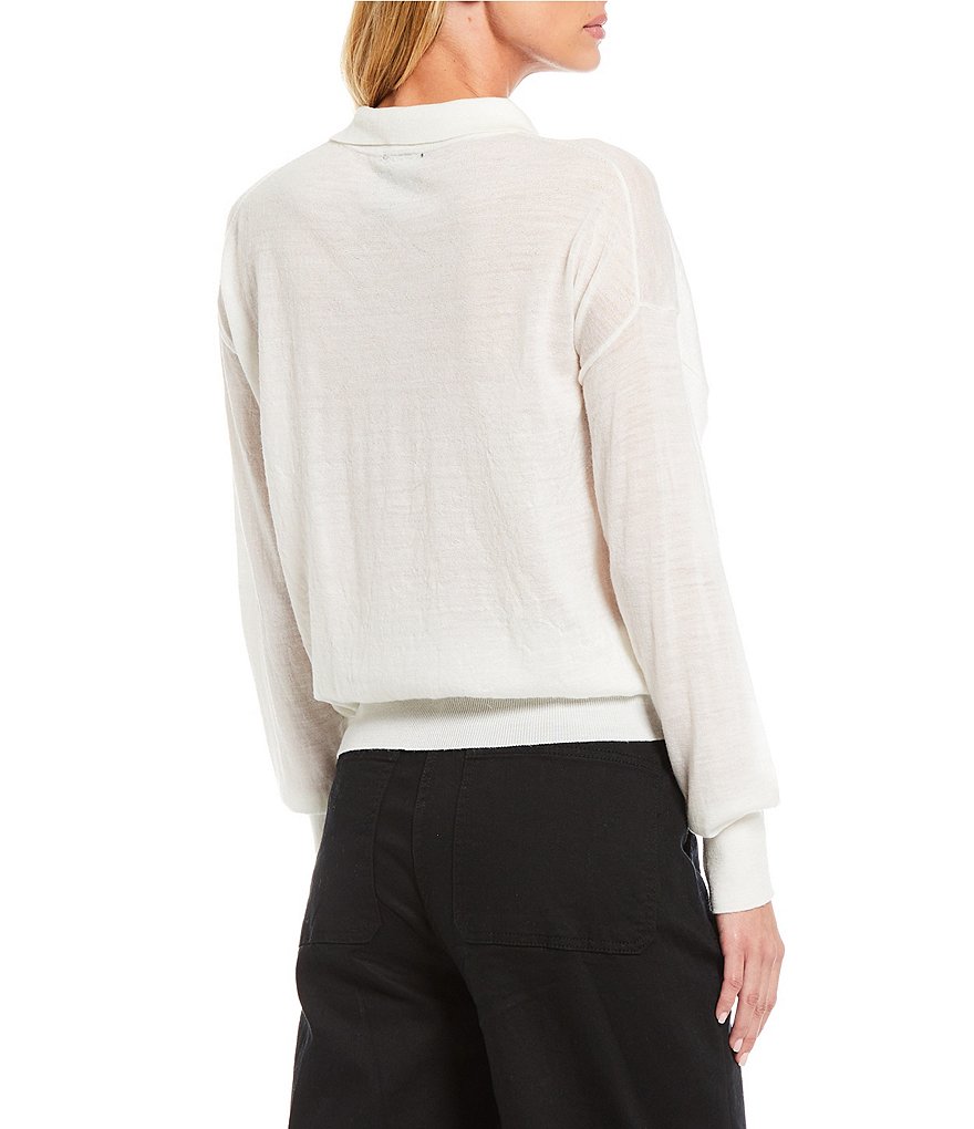 Alex Marie Rosa 3/4 Sleeve Button Front Round Neck Cardigan