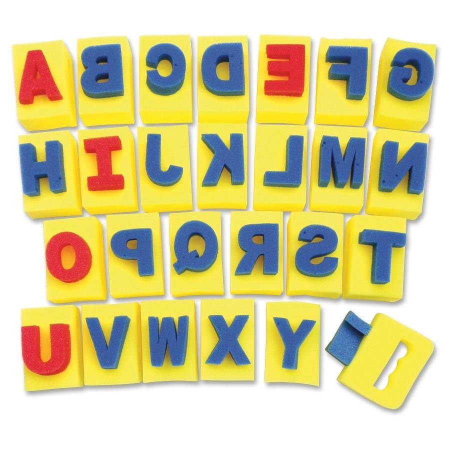 ChenilleKraft Sponge A-Z Letters - 26 (Capital Letter) Shape - Washable - 2" Height x 2.93" Width x 2.31" Thickness - As
