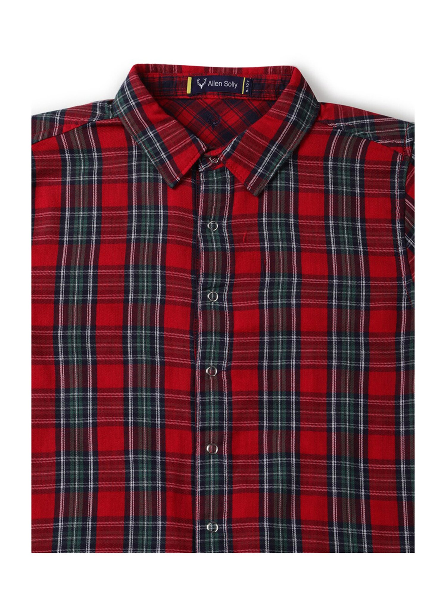 Allen Solly Junior Multicolor Checks Full Sleeves Shirt (Pack Of 2)