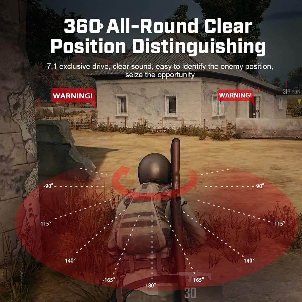 TYYW Headset, E900 PRO Gaming Headset Gamer 7.1 Surround Sound Wired Game Headphones with Microphone Suitable for Xbox/PC/PS4/Laptop