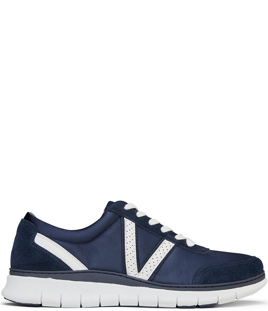 Vionic Nana Satin Leather Lace-Up Sneakers