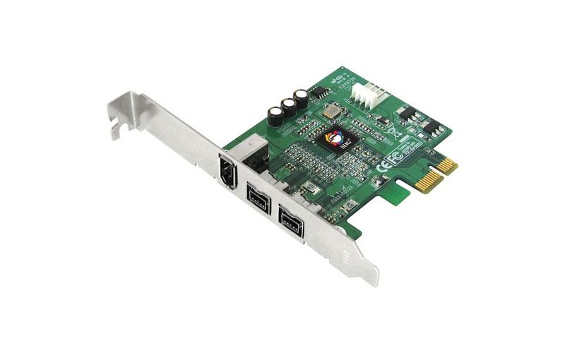 SIIG 3-port FireWire Adapter - 2 x 9-pin IEEE 1394b FireWire External, 1 x 6-pin IEEE 1394b FireWire External - Plug-in Card