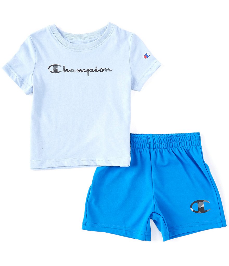 Champion Baby Boys 12-24 Months Short-Sleeve Script Logo Tee & Short Set