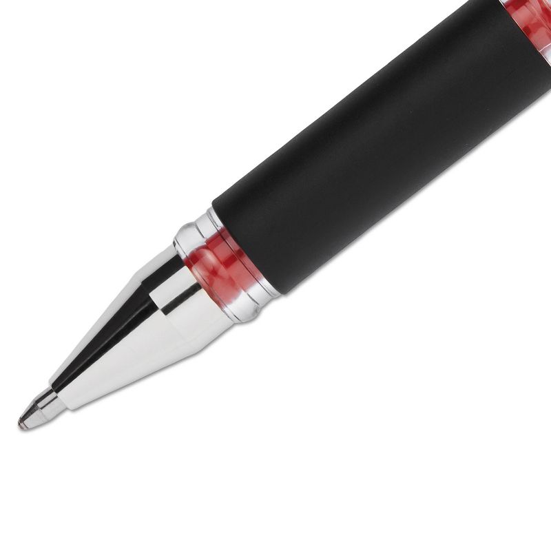 uni-ball 207 Impact Stick Gel Pen, Bold 1mm, Red Ink, Black Barrel 65802