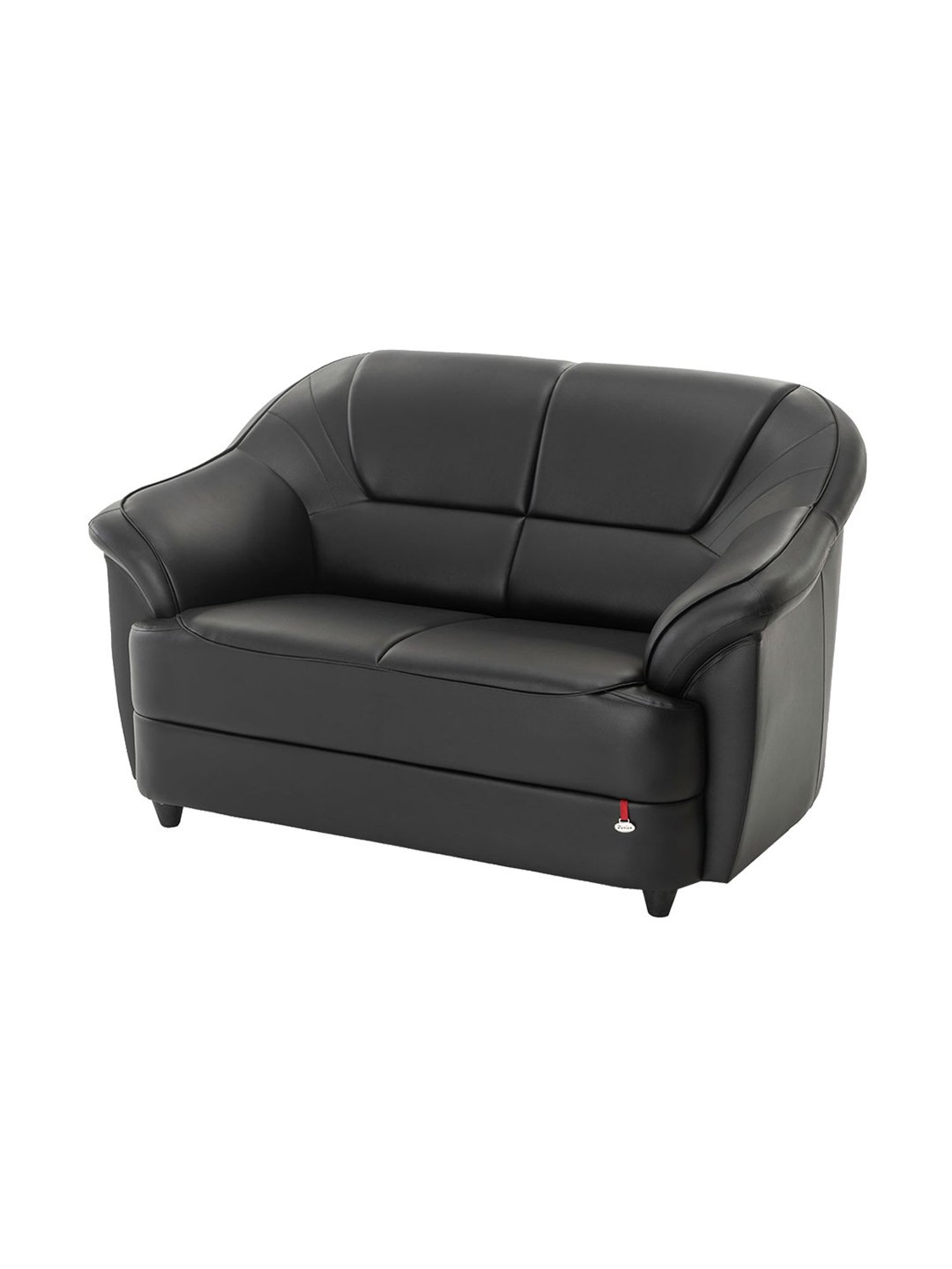 Durian Berry Black Premium Leatherette 2 Seater Sofa