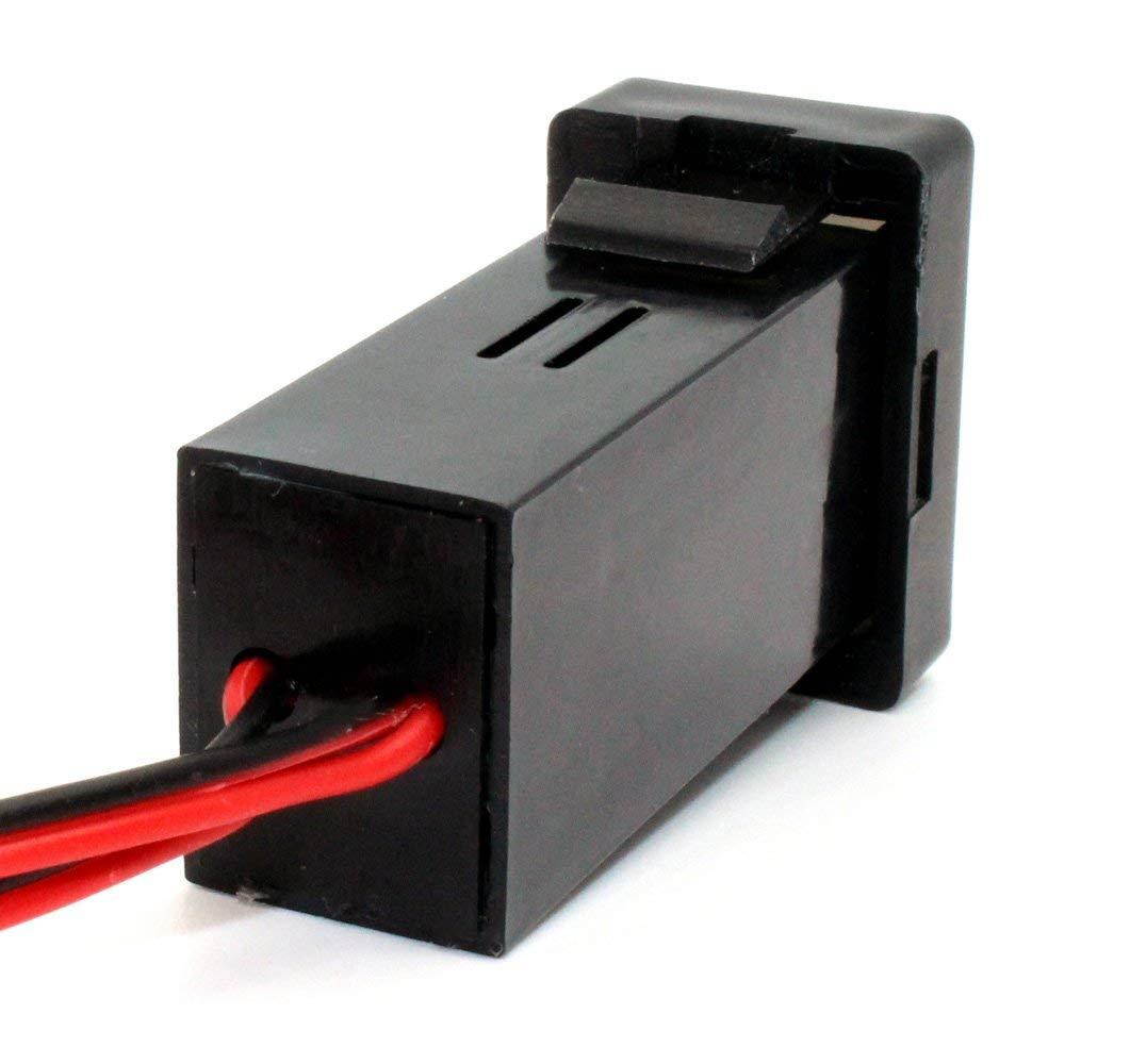 Cllena TOYOTA Car 12V 24V To 5V 3.1A Dual USB Ports Dashboard Mount Charger Blue Light (2.1/1.2A-2)