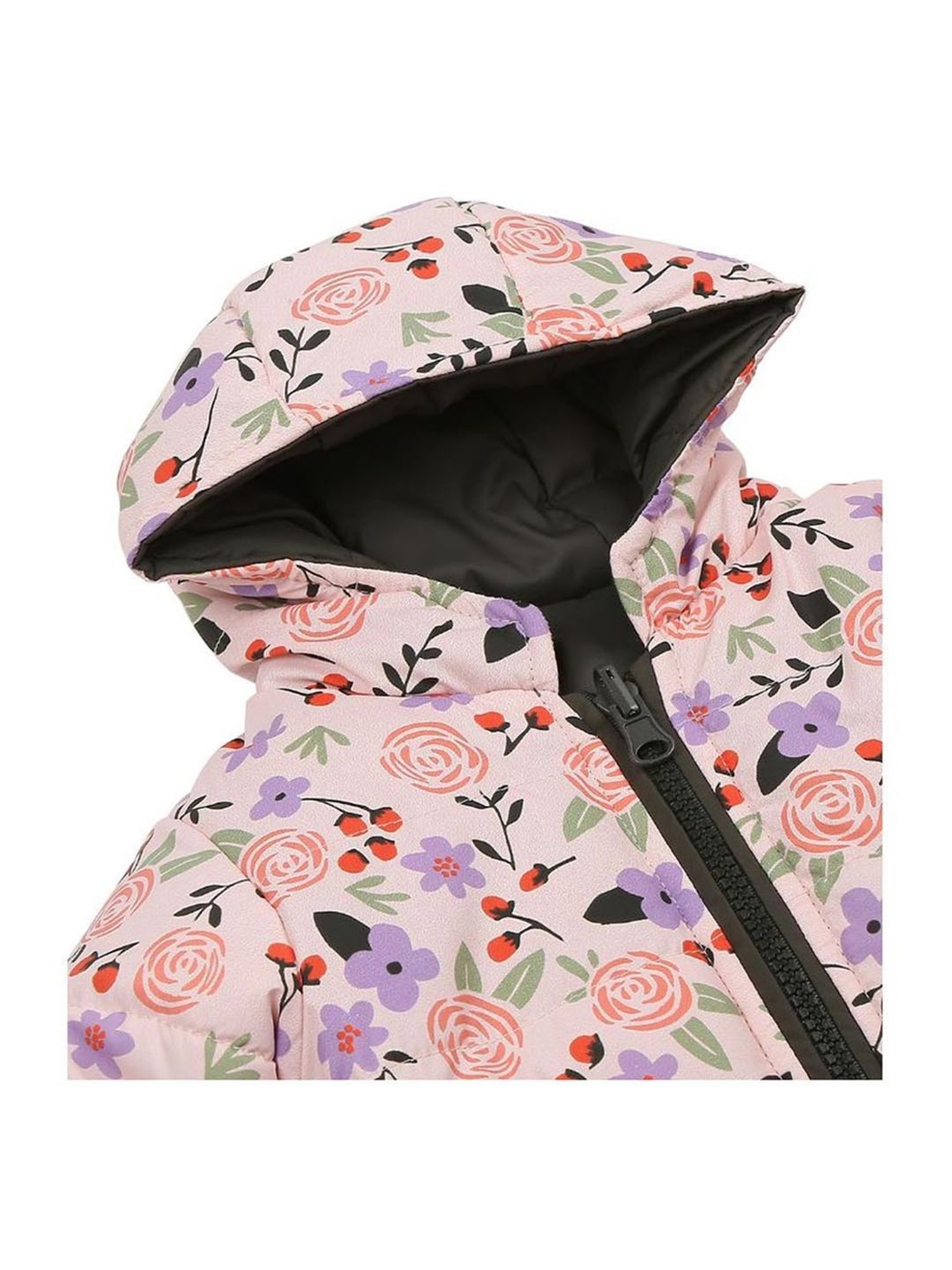 Nino Bambino Kids Red & Pink Printed Full Sleeves Jacket