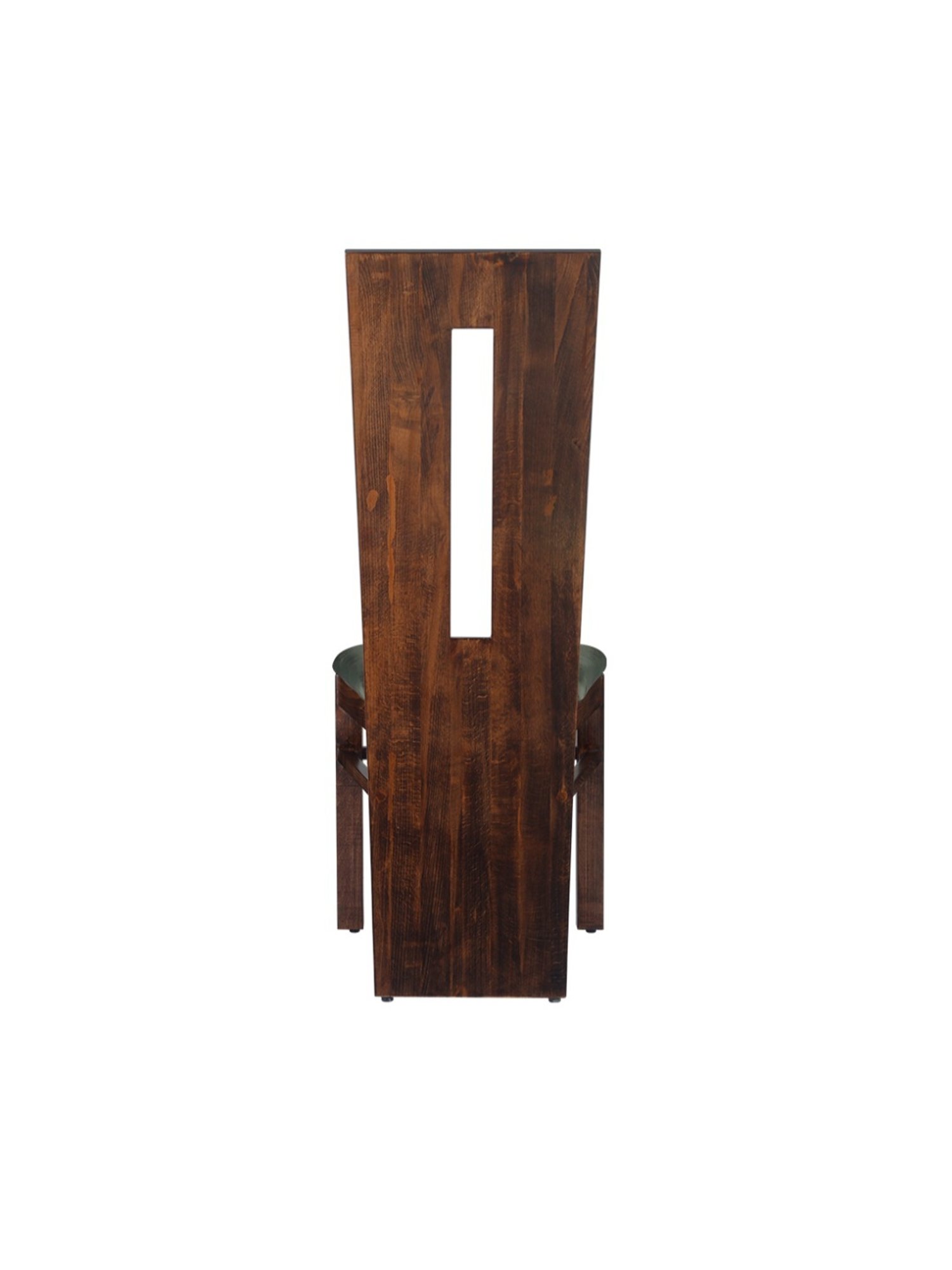 Durian Eva Brown & Olive Green Solid Wood & Fabric Dining Chair in Walnut Finish