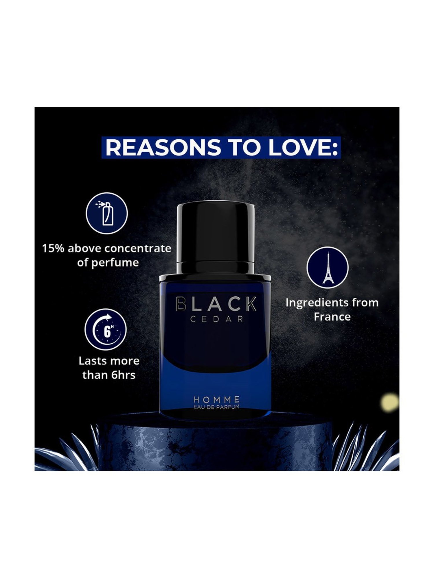 Colorbar Fragrances Black Cidar EDP for Men - 100 ml