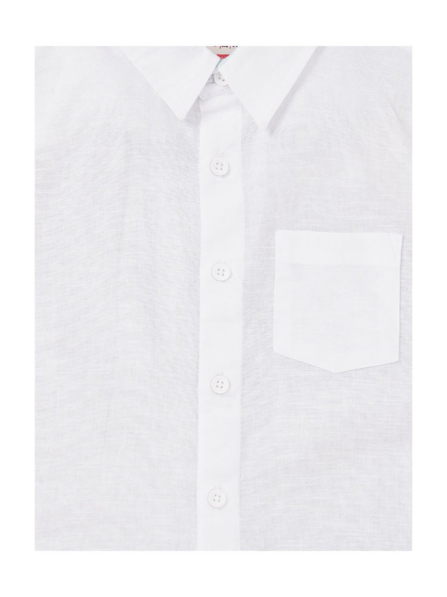 Ed-a-Mamma Kids White Solid Shirt