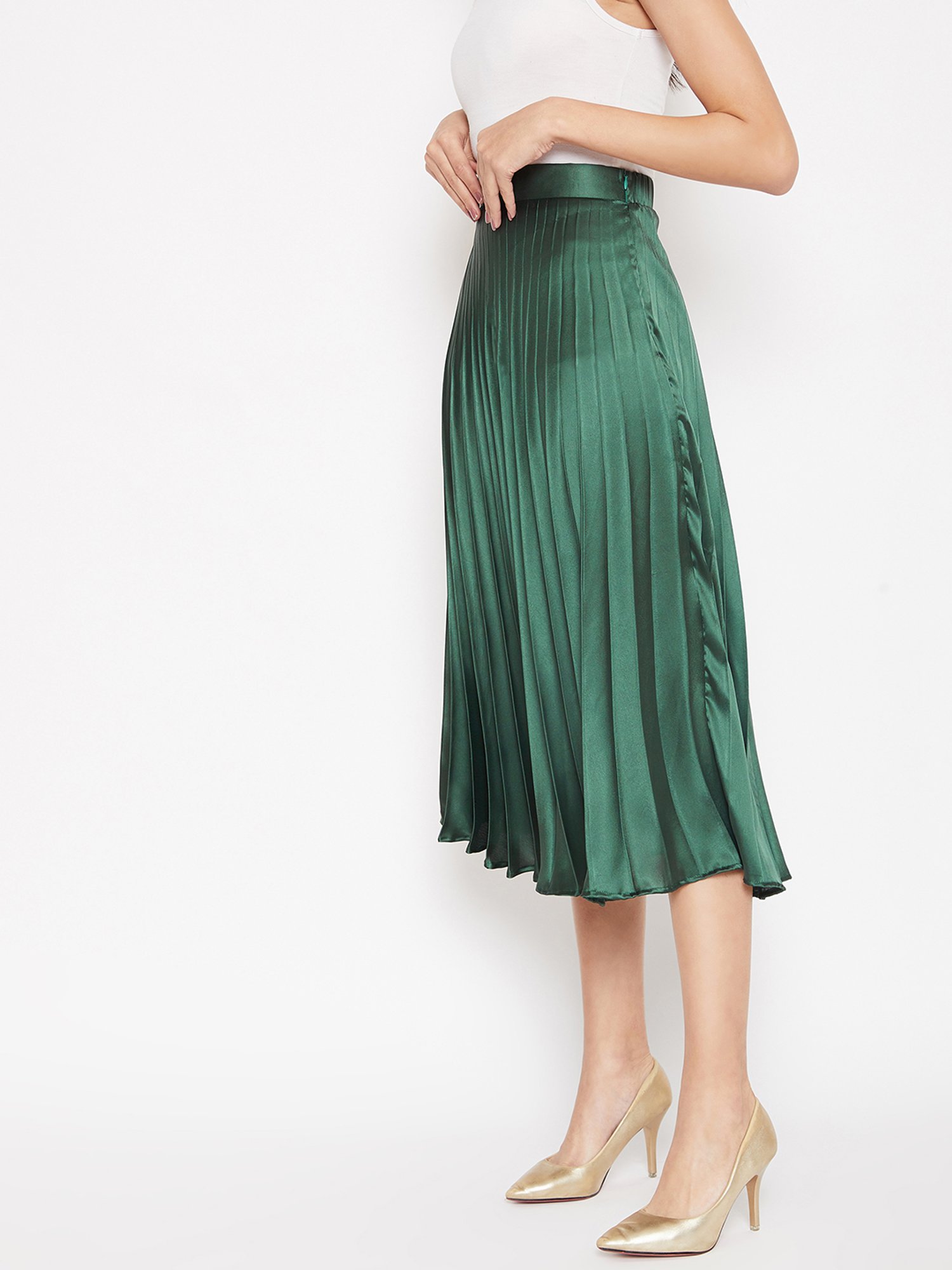 Uptownie Lite Sage Green Mid Rise Skirt