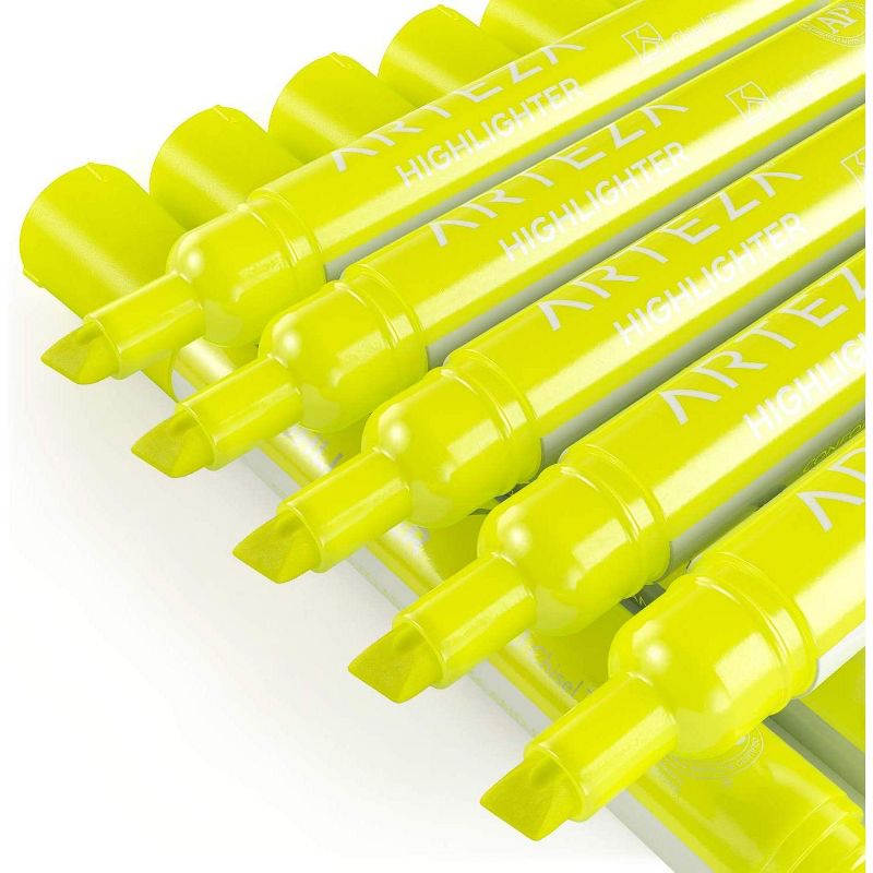 Arteza Highlighters, Wide Chisel Tip, Yellow - 64 Pack (ARTZ-8561)