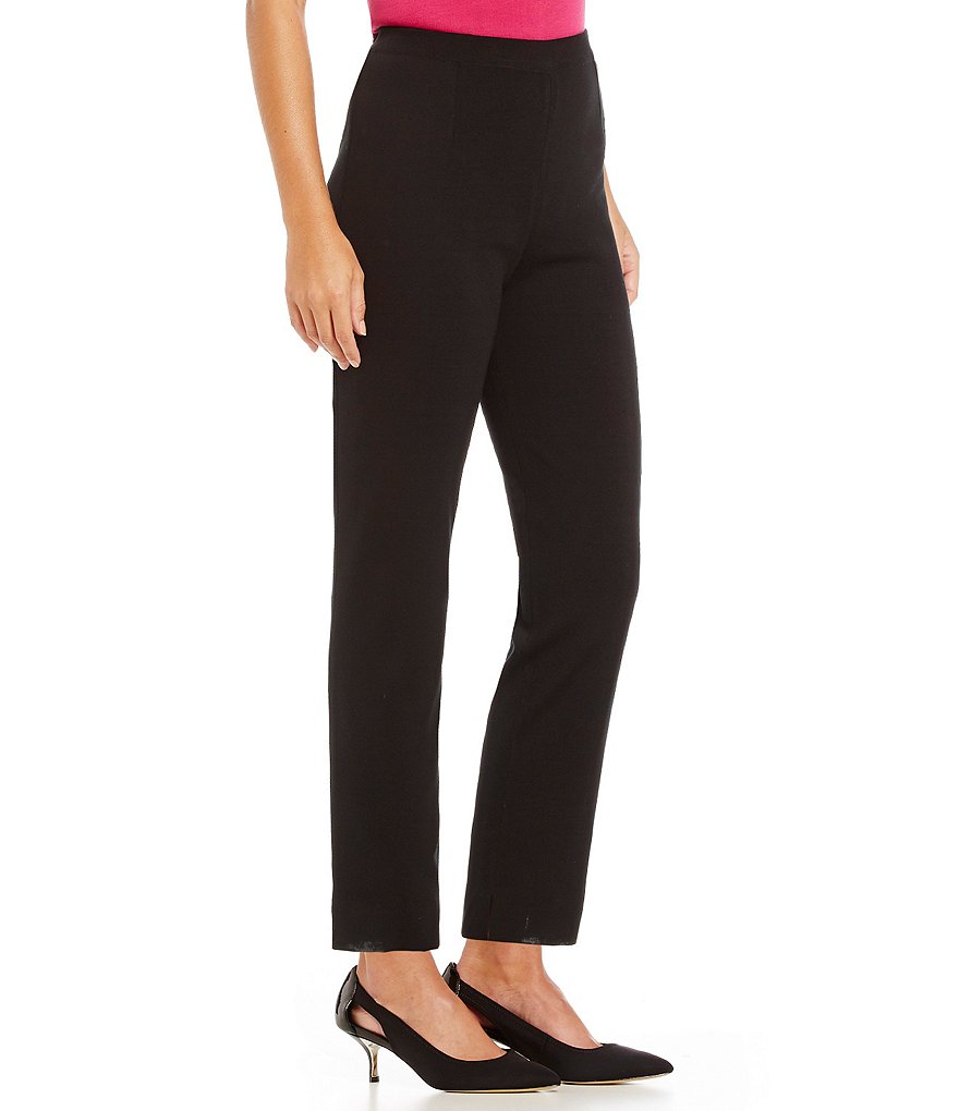 Ming Wang Knit Pull-On Ankle Pants