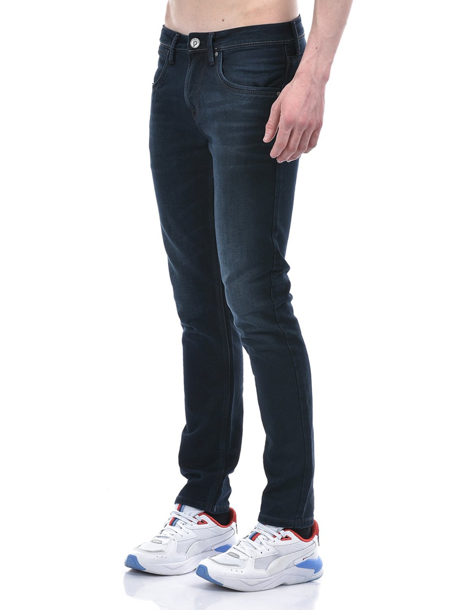 Lawman Pg3 Dark Blue Slim Fit Lightly Washed Jeans