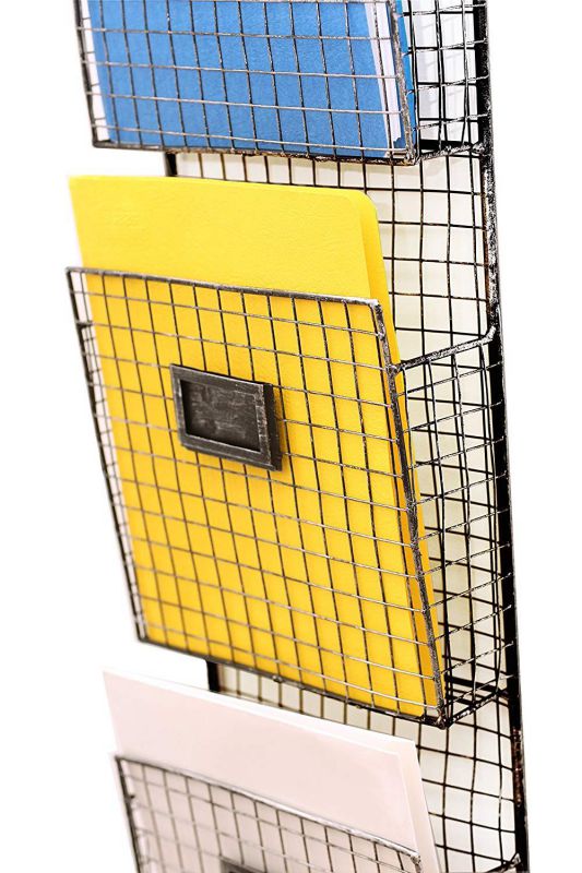 3 Pocket Wall File Holder Finish: Pewter