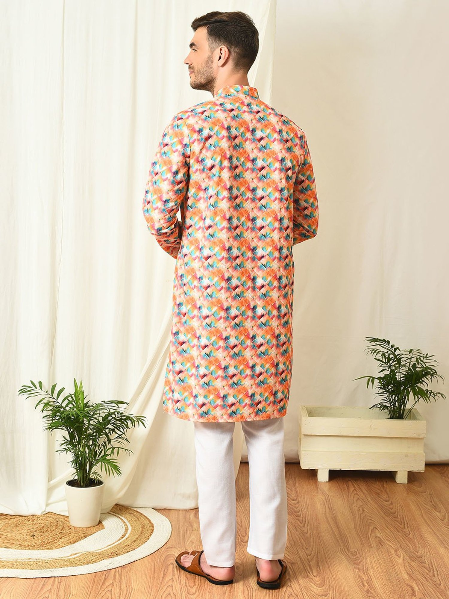 Hangup Multicolor Regular Fit Print Kurta & Pyjamas Set