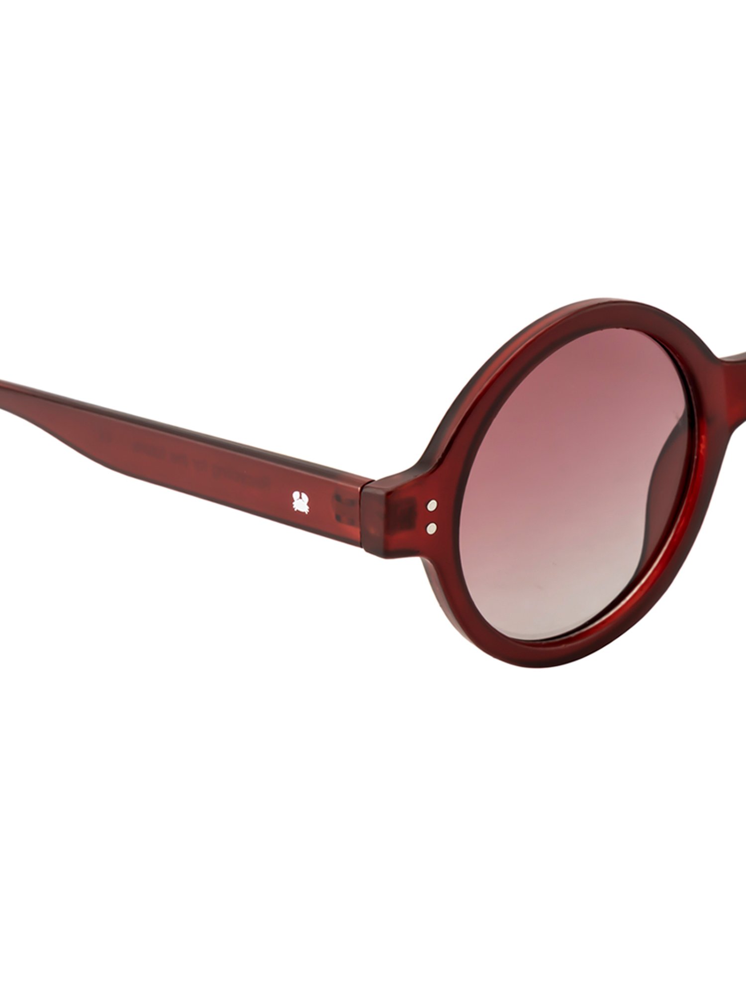 Oceanides Brown Round Unisex Sunglasses