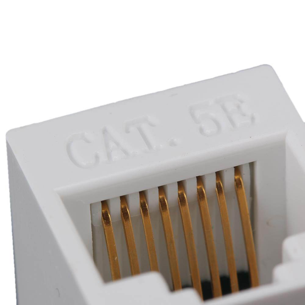 BQLZR 25x Cat5 RJ45 Coupler Female Adapter For Keystone Panel White