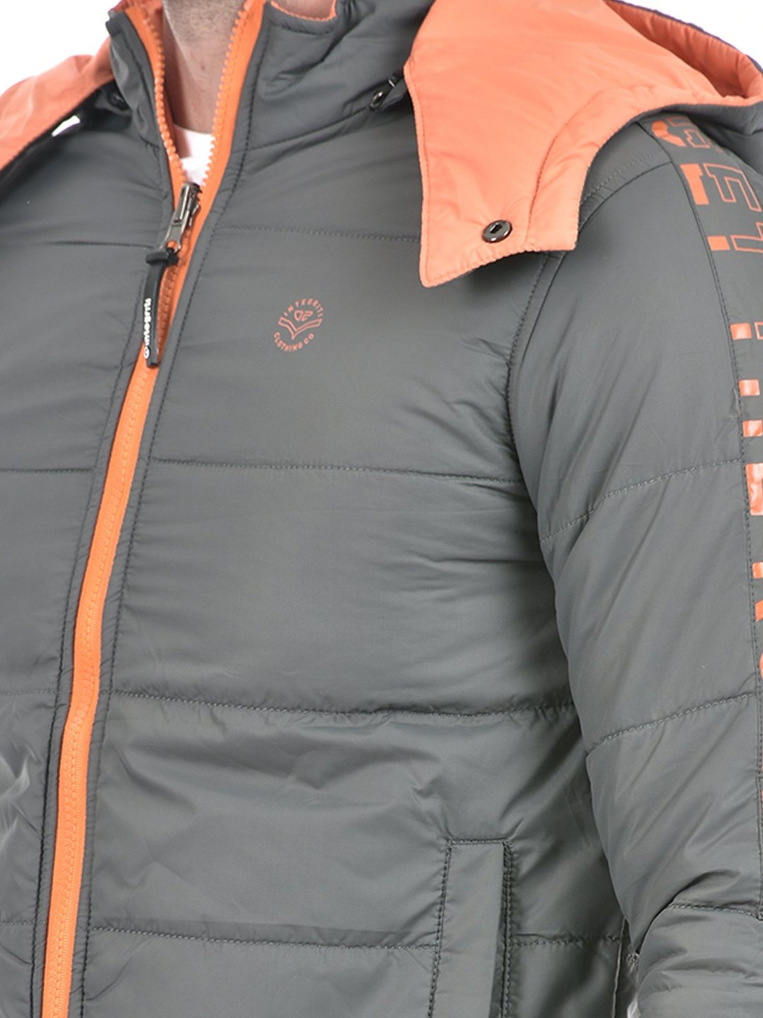 Integriti Grey & Neon Orange Regular Fit Reversible Jacket