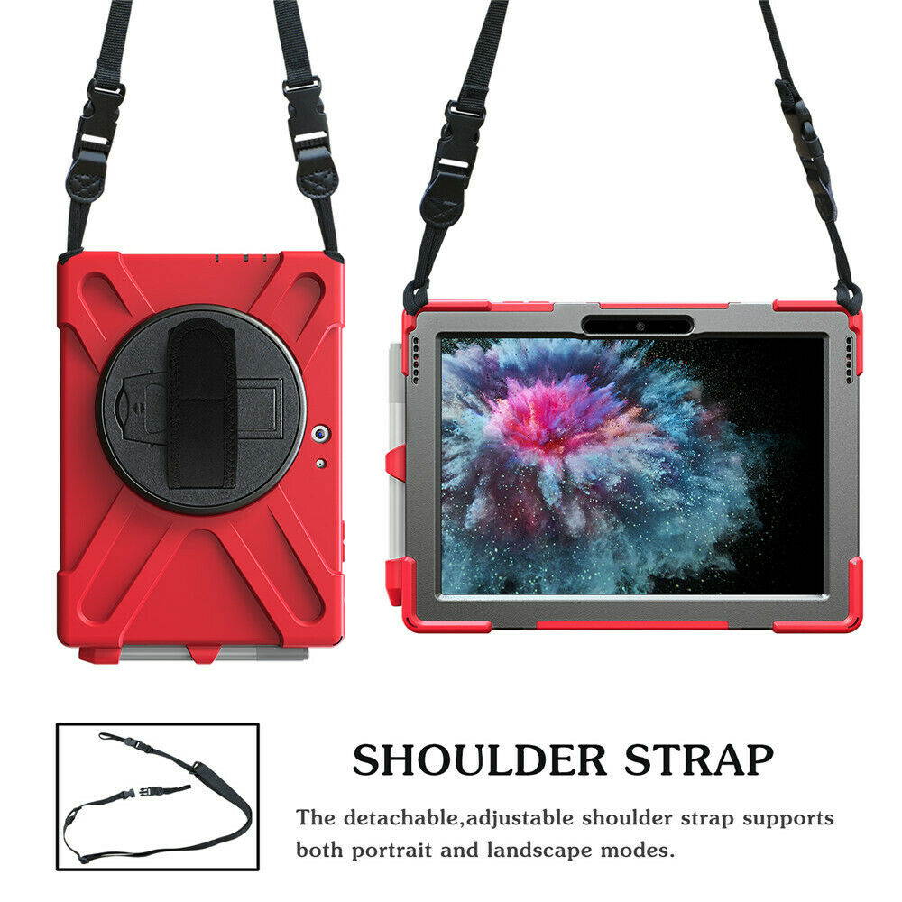 Werleo Surface Pro 6 Case Surface Pro Case 2017 Heavy Duty Full-Body Rugged Protective Case Cover with Kickstand Hand Strap for Microsoft Surface Pro 6 2018 / Surface Pro 5 2017 / Surface Pro 4 2015