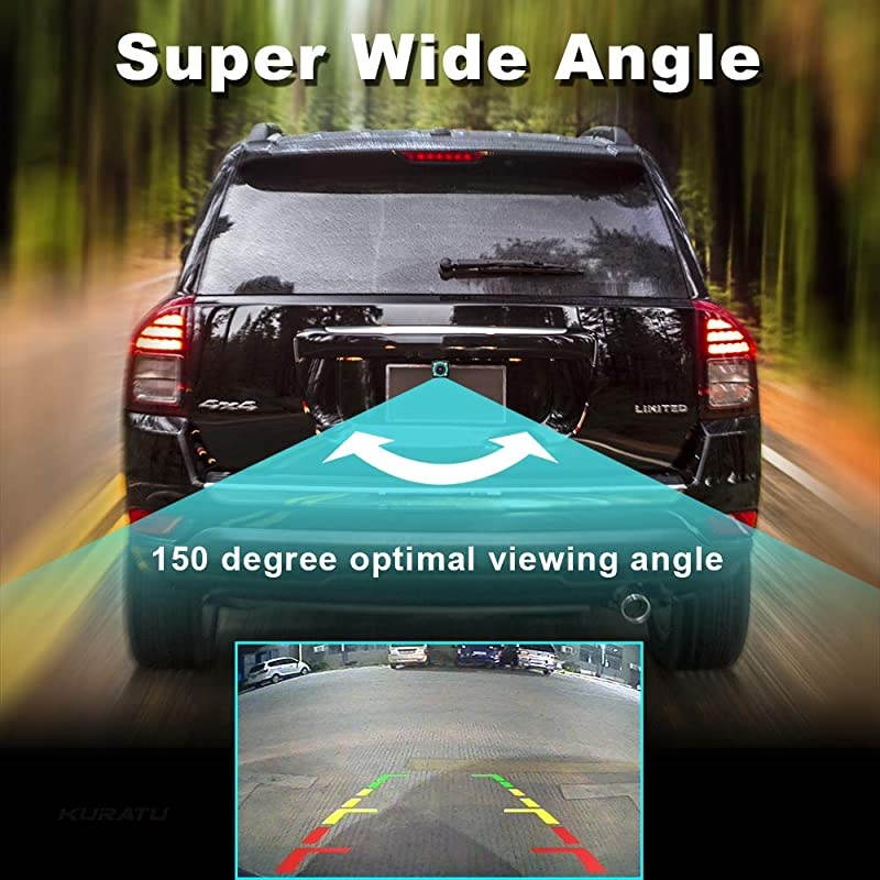 2nd Generation Backup Camera for Cars Pickups Trucks Automotive with 150&deg; Perfect View Angle 4 High Light LED IP 69 Waterproof Universal Car Rear View License Plate Camera