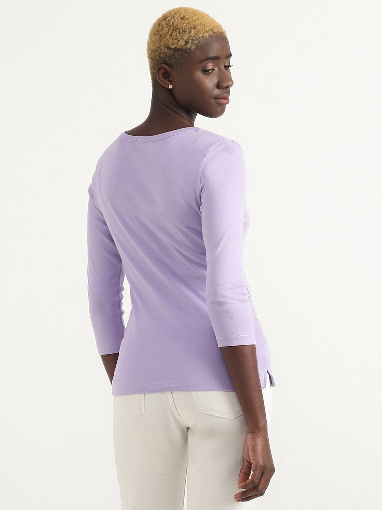 United Colors of Benetton Purple Cotton Top