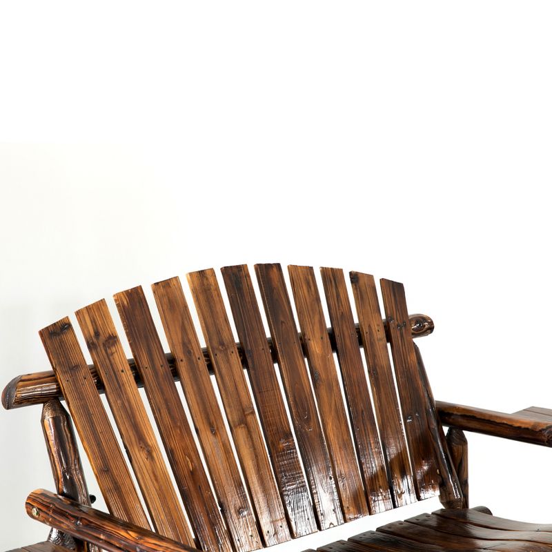 Wood Outdoor Bench in Natural Brown-Pemberly Row