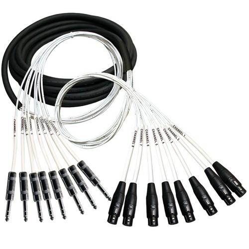 RapcoHorizon MT Series 8 channel XLR female to 1/4" TRS male snake (10 ft.)