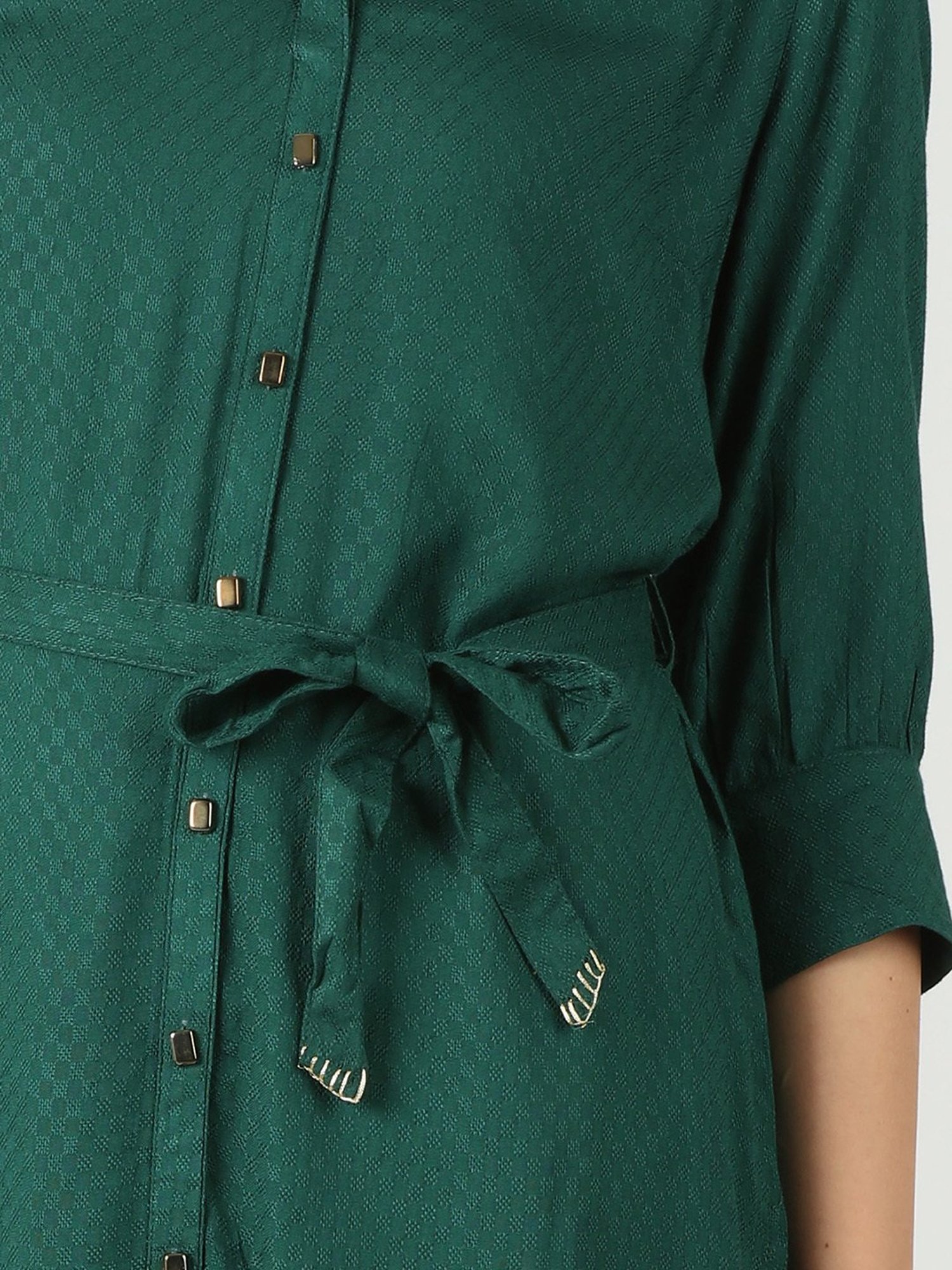 Mustard Green Rayon Shirt