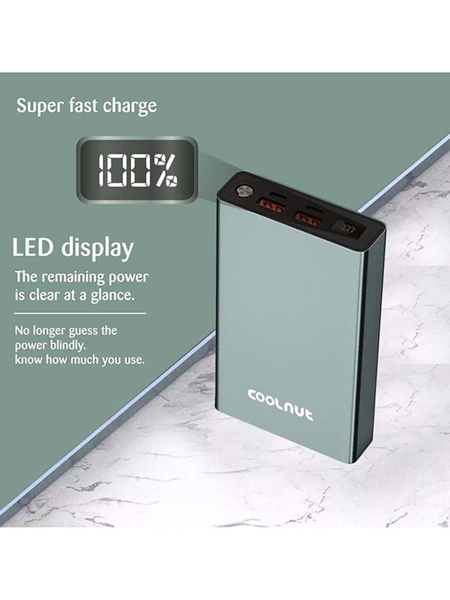 Coolnut CMPBAND-29 20000 mAh Fast Charging Power Bank (Black)