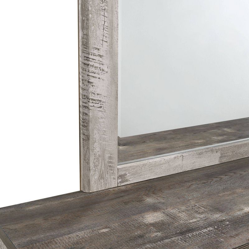 Adam 6 Drawer Dresser with Mirror Gray - Picket House Furnishings