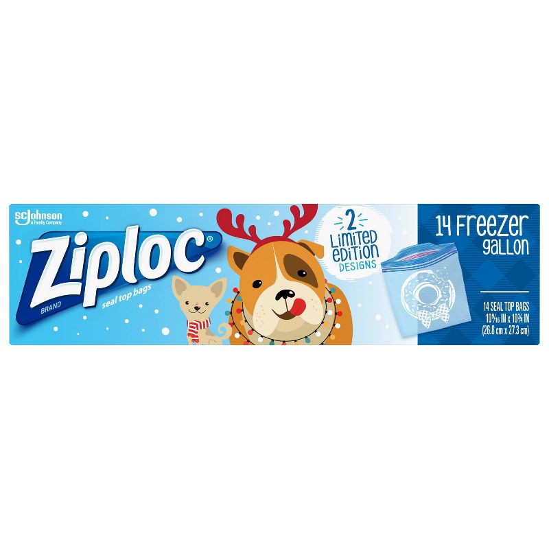 Ziploc Holiday Freezer Food Storage Bags - 14ct