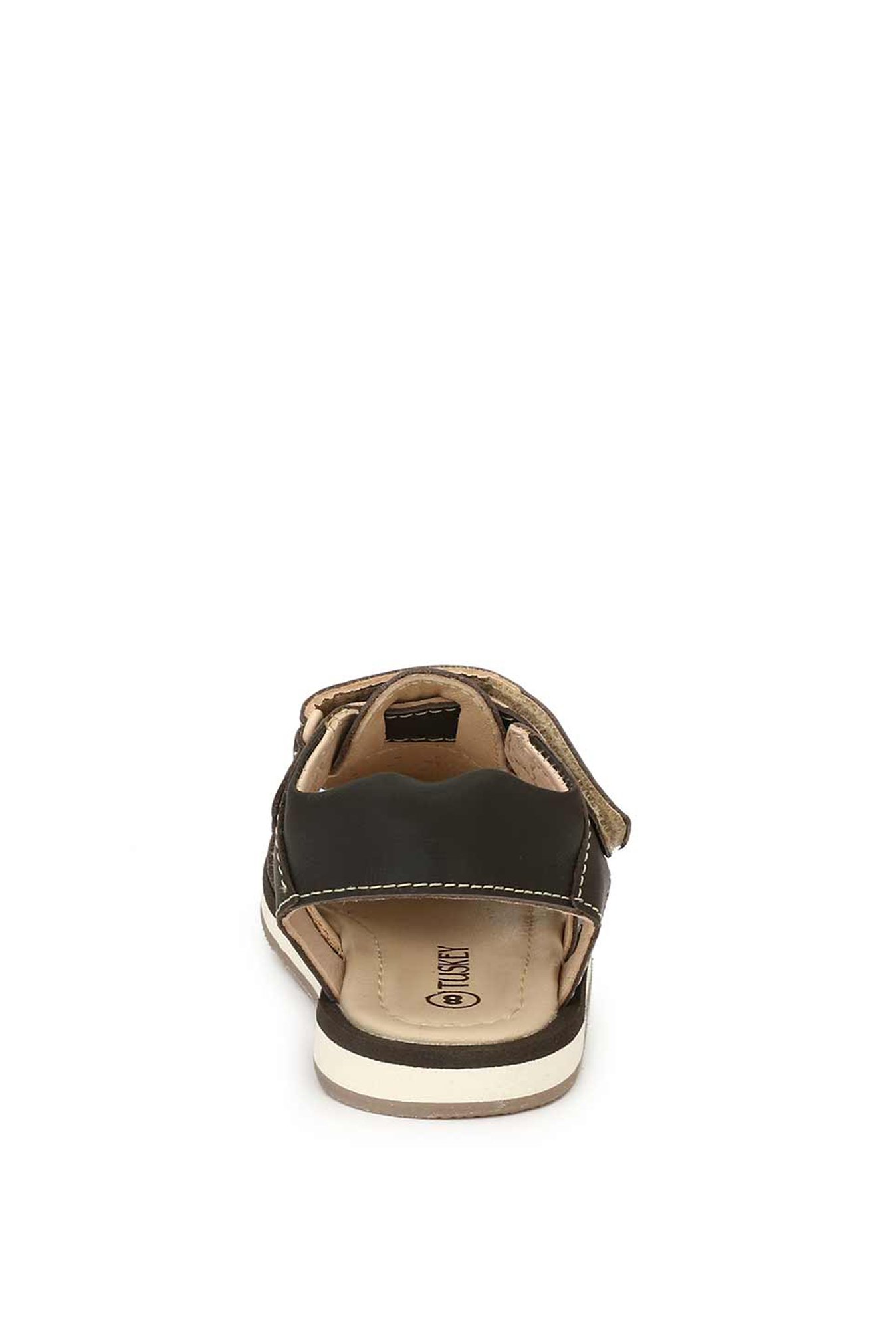 Tuskey Kids Coffee Leather Sandals