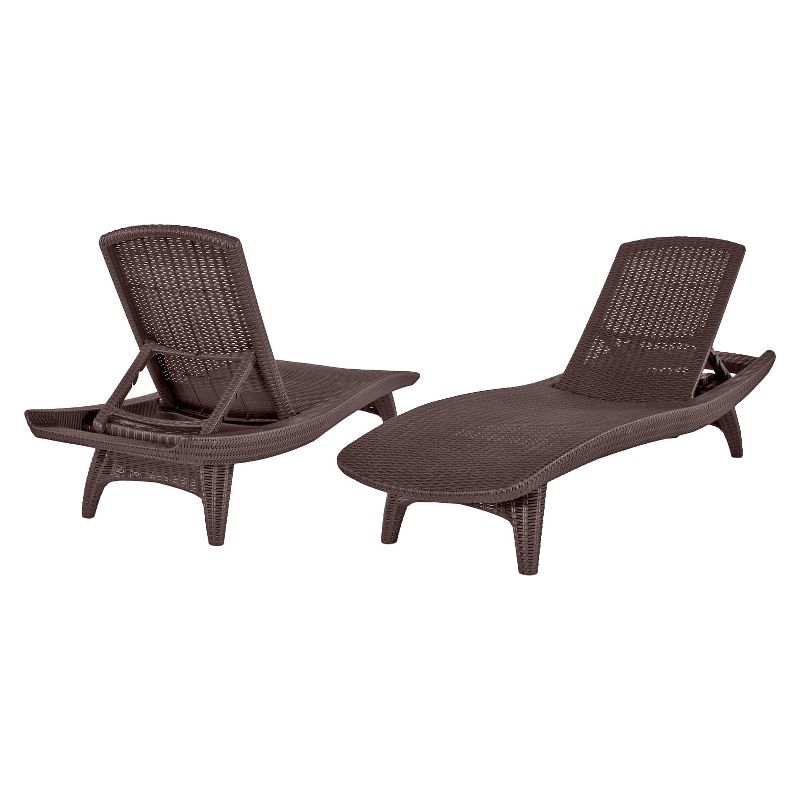 Pacific Sun 3pc Loungers with Table Set Brown - Keter