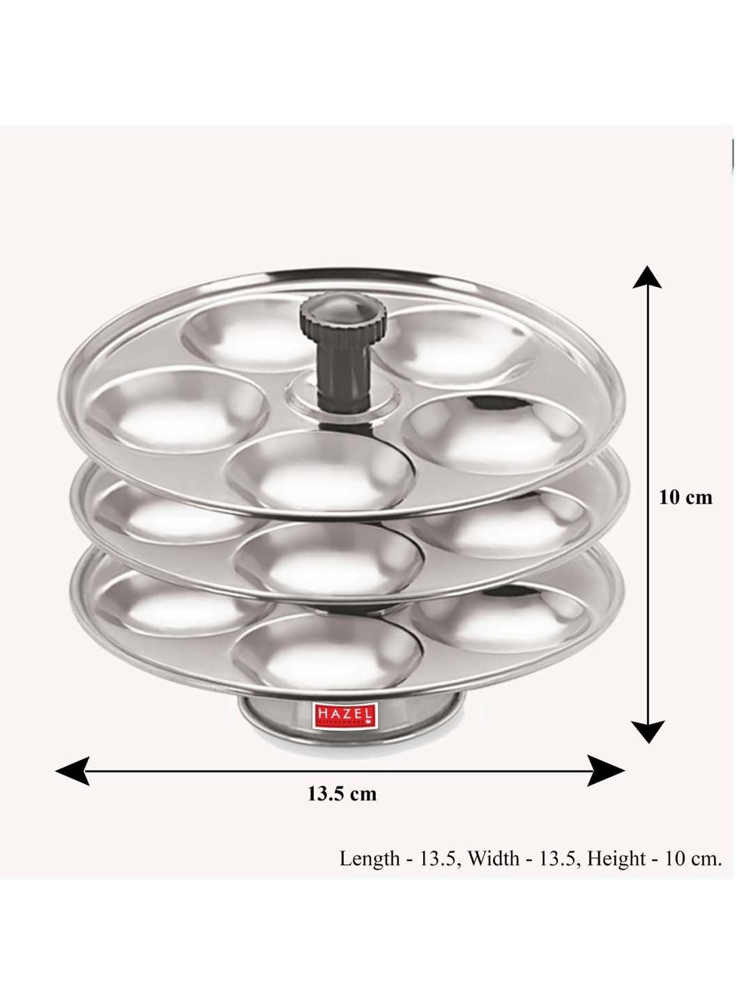 Butterfly Silver Stainless Steel Standard Idli Maker With Friendly Cooker