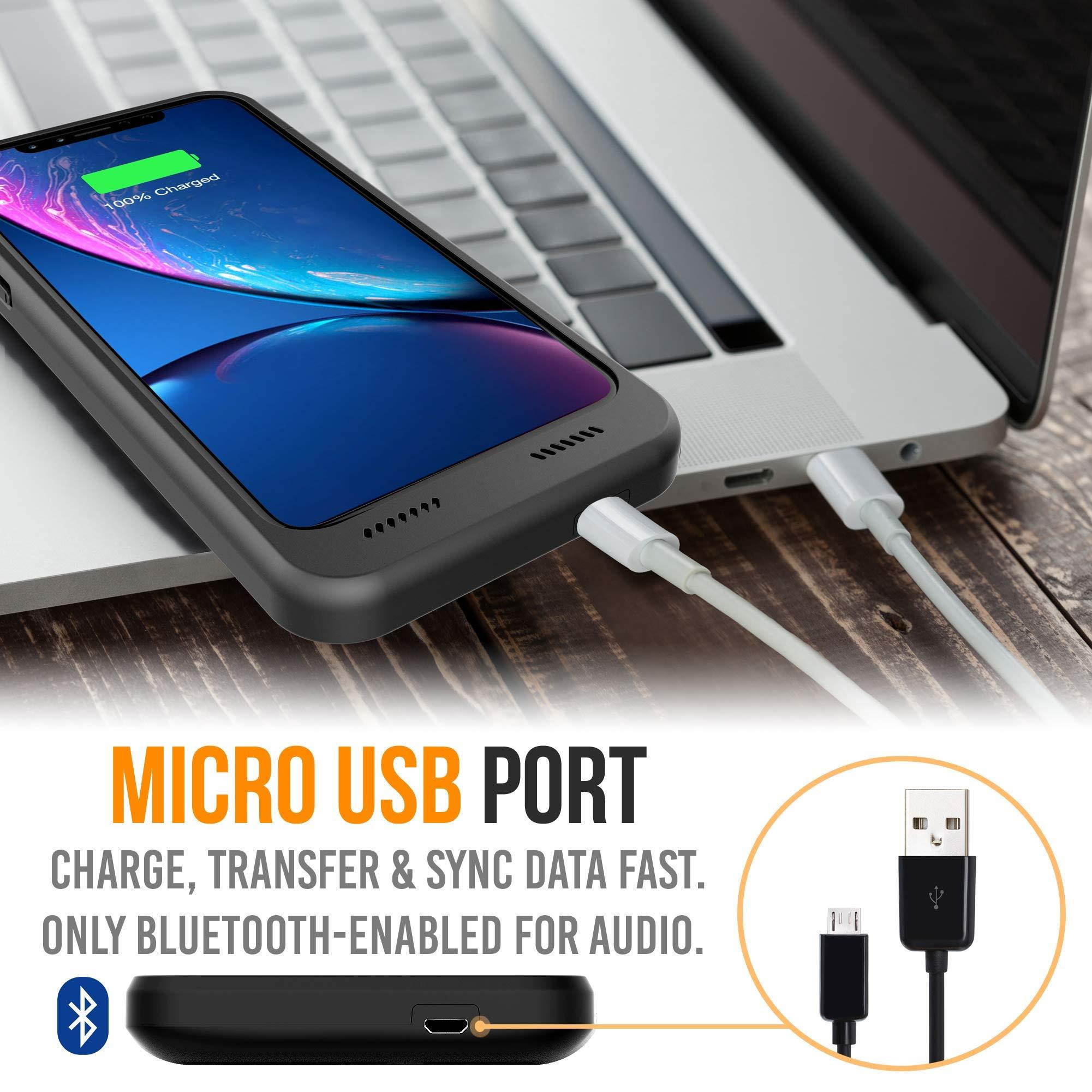 Alpatronix iPhone XR Battery Case, 3500mAh Ultra Slim Portable Protective Extended Charger Cover with Qi Wireless Charging Compatible with iPhone XR (6.1 inch) BXXrt - (Black)