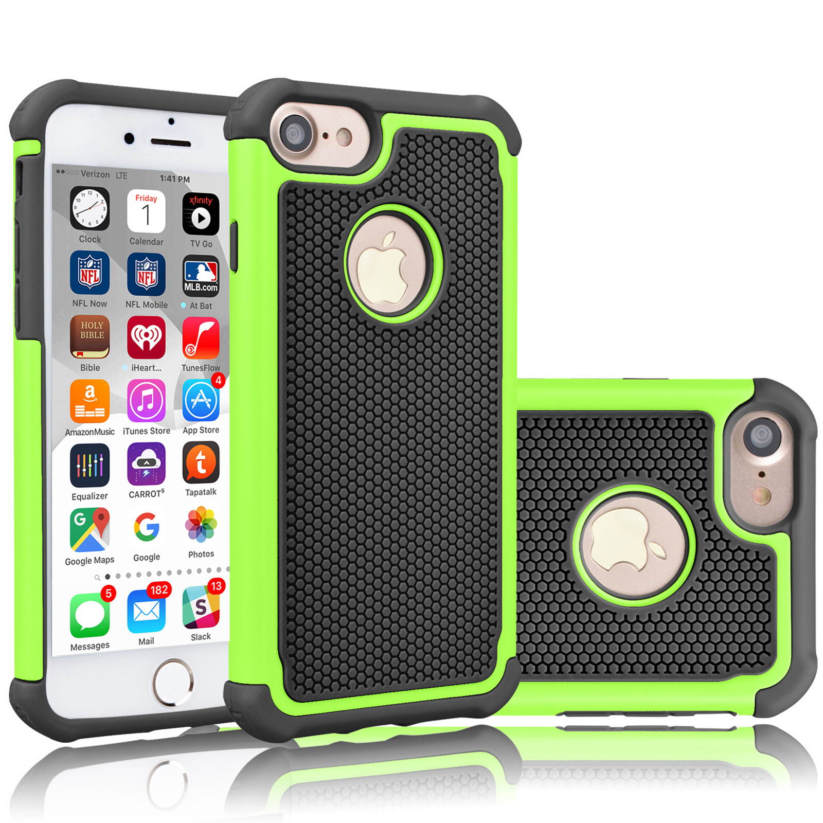 Tekcoo for iPhone 8 Case/iPhone 7 Cute Case, [Tmajor] Shock Absorbing Cases [Blue] Hybrid Bumper Sturdy Defender Rugged Cases Cover Plastic Outer & Rubber Silicone Inner