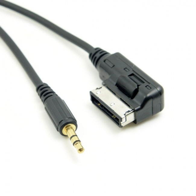 CY Media In AMI MDI to Stereo 3.5mm o Aux Adapter Cable For Car Benz Cell Phone CA-095-1.3M