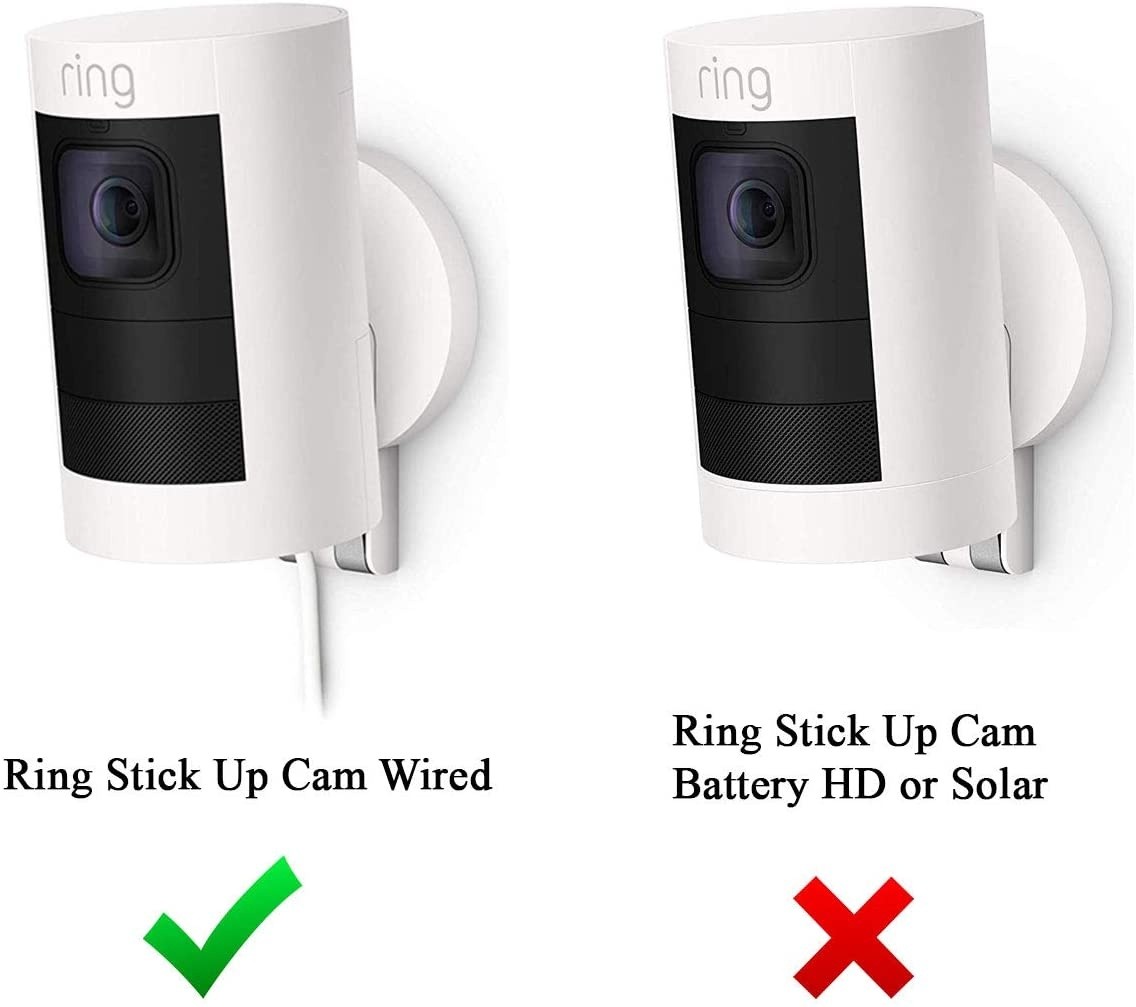 Silicone Skin Case Cover Sun Glare, UV & Weather Protection Skins Compatible for Ring Stick Up Camera Wired (2nd Generation) - Black (1 Pack)