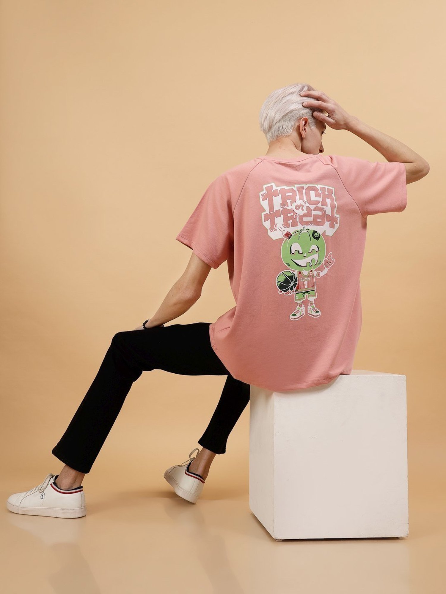 Rigo Pink Loose Fit Printed T-Shirt