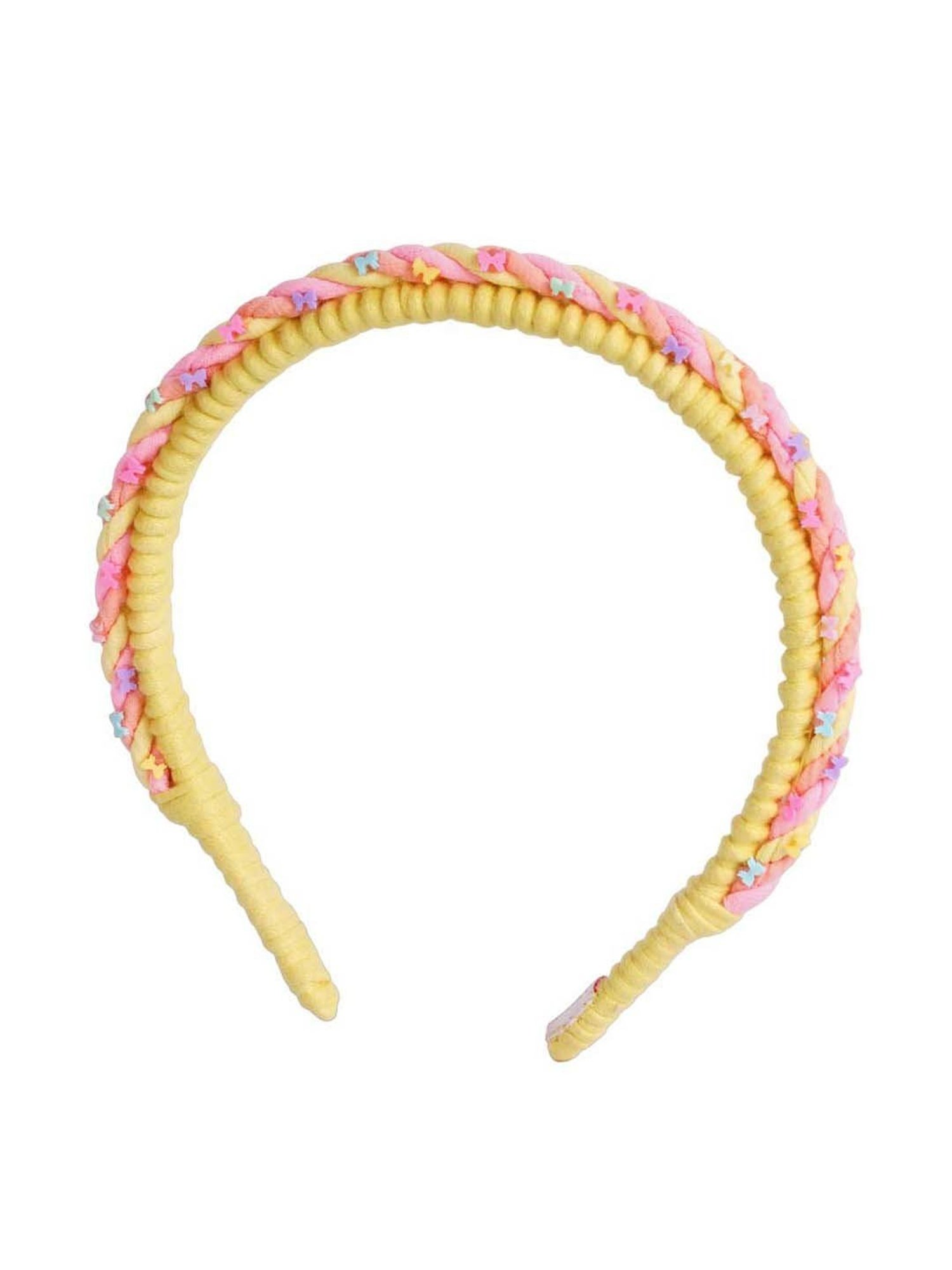 Choko Yellow Embellished Hair Band