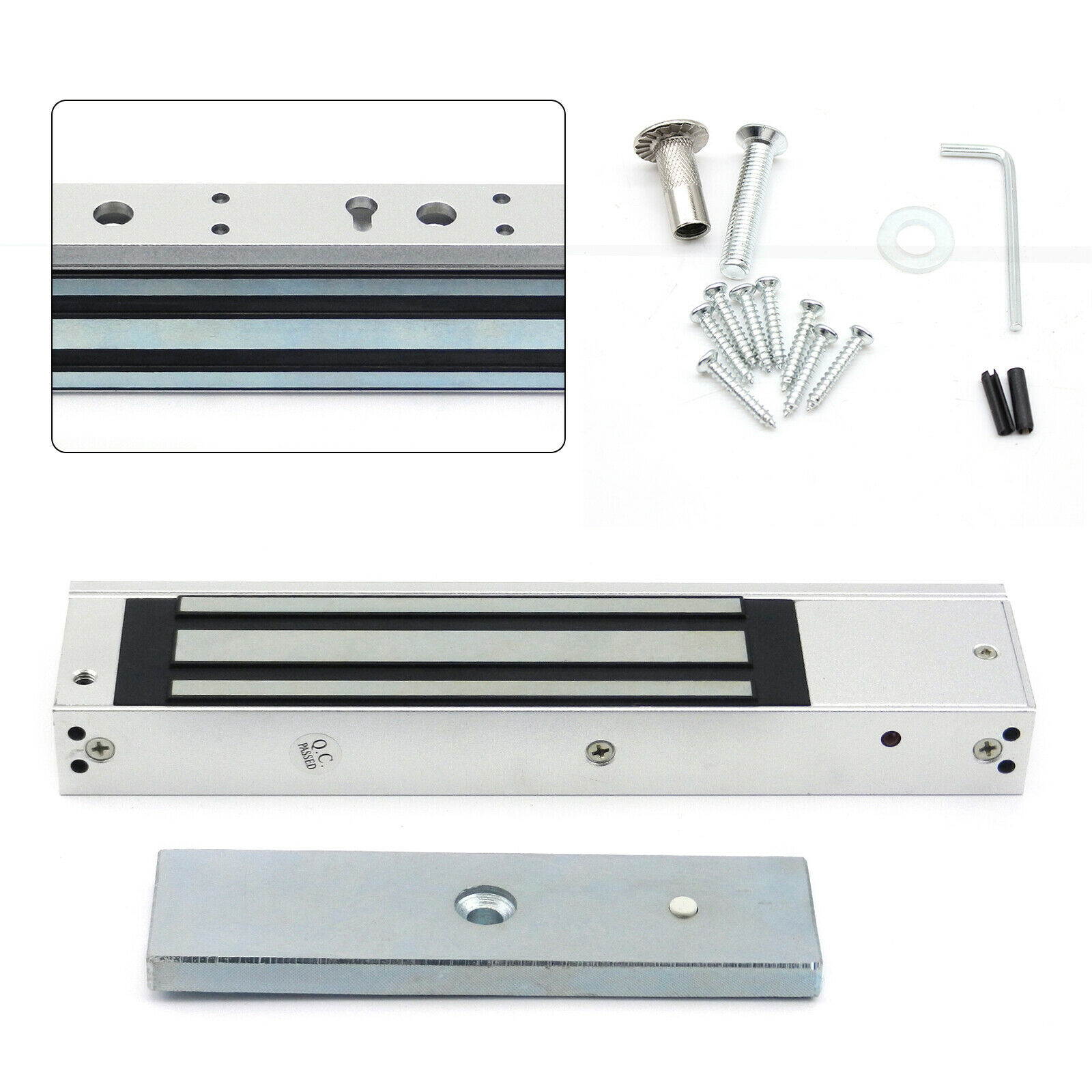 LOYALHEARTDY Single Door Surface Mounted Magnetic Lock, Electromagnetic Lock,  For Entrance Security System 12V 280KG 600lbs