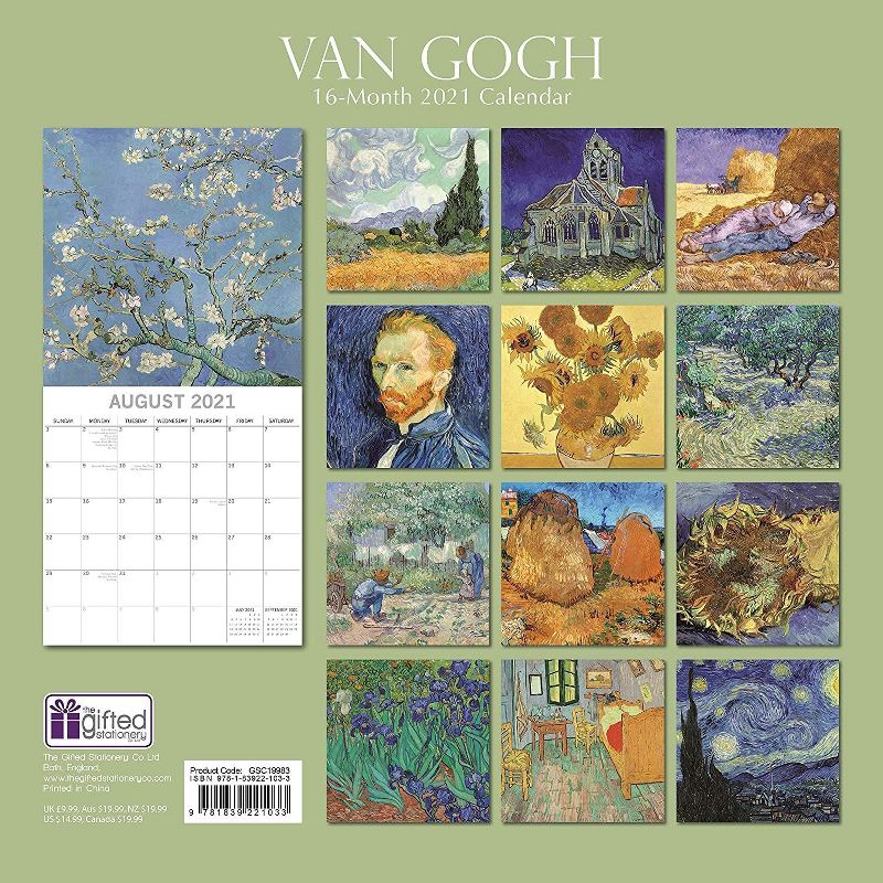 2021 The Everygirl Wall Calendar 15" x 12" Liam - Blue Sky