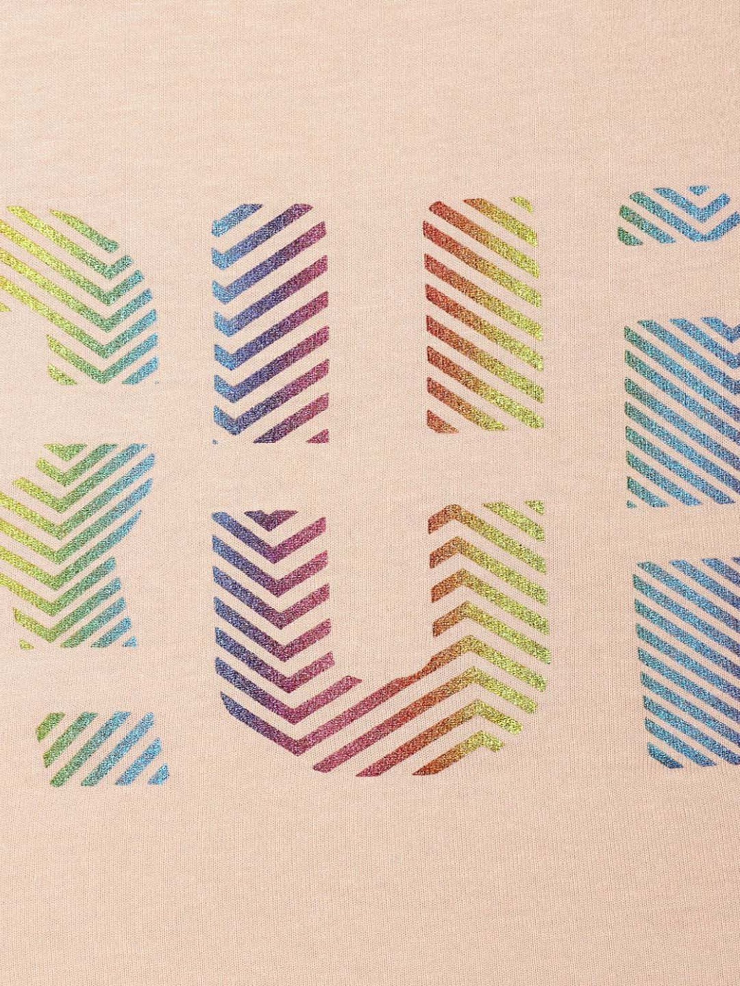 Ajile by Pantaloons Peach Cotton Graphic Print Sports T-Shirt