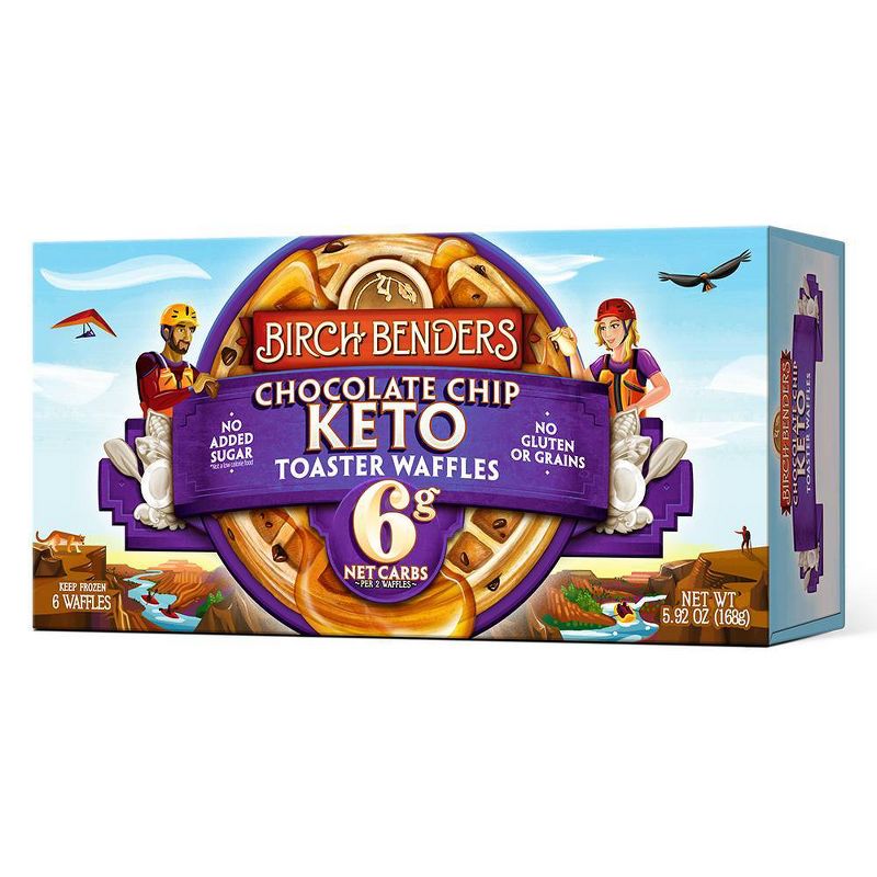 Birch Benders Keto Chocolate Chip Frozen Waffles - 6ct/5.92oz
