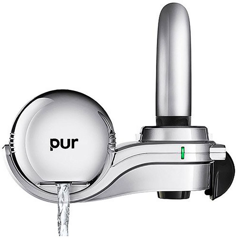 PUR FM-9400B 100 Gallon Advanced Containment Removal Water Horizontal Sink Faucet Filtration Filter, Chrome (Certified Refurbished)