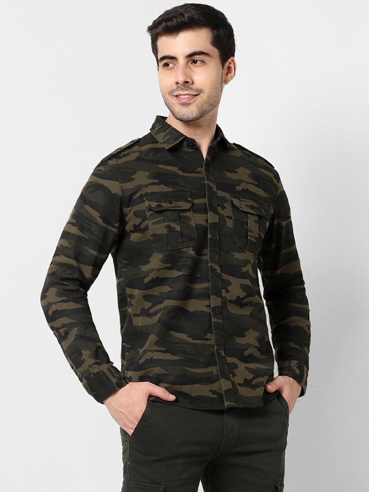 VASTRADO Multi Cotton Regular Fit Printed Shirt