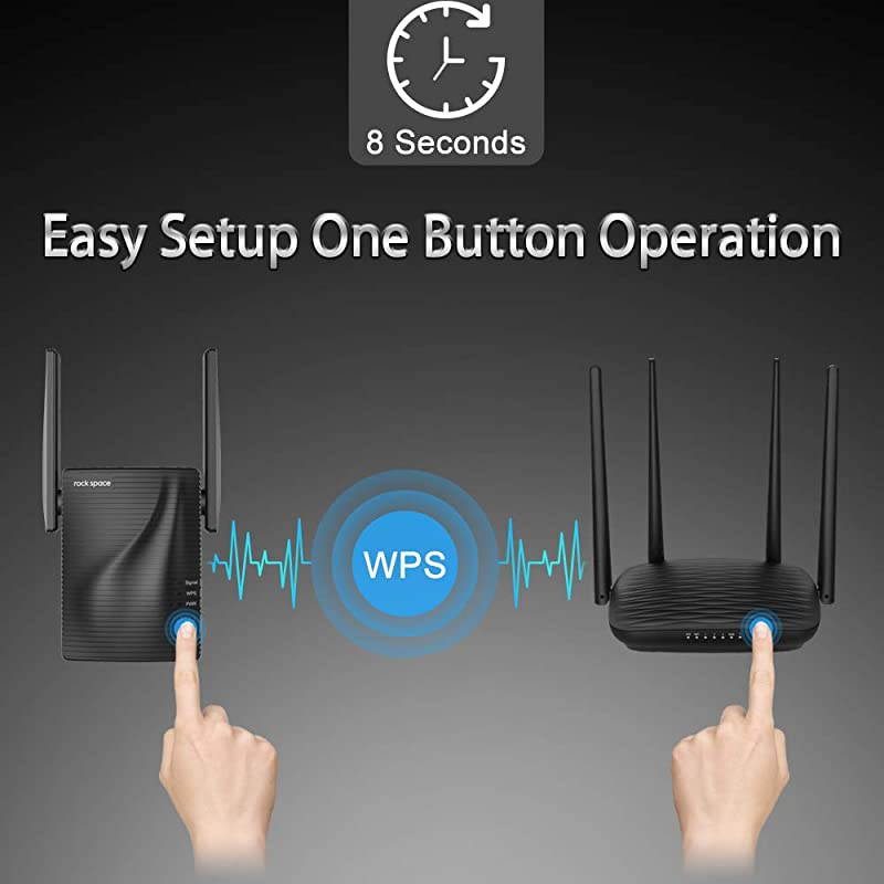 Range Extender 750Mbps Repeater Wireless Signal Booster 24 5GHz Dual Band Extender with Ethernet Port 360 Degree Full Coverage Range Extender Repeater Simple Setup